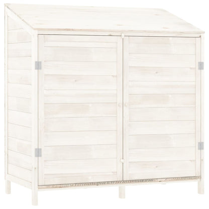 Capanno da Giardino Bianco 102x52x112cm Legno Massello di Abete - homemem39