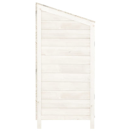 Capanno da Giardino Bianco 102x52x112cm Legno Massello di Abete | homemem39