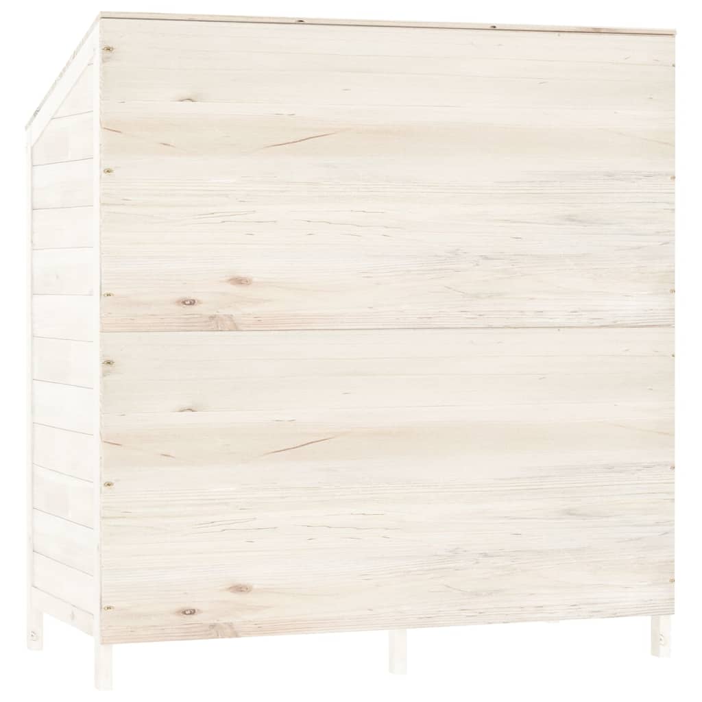 Capanno da Giardino Bianco 102x52x112cm Legno Massello di Abete | homemem39