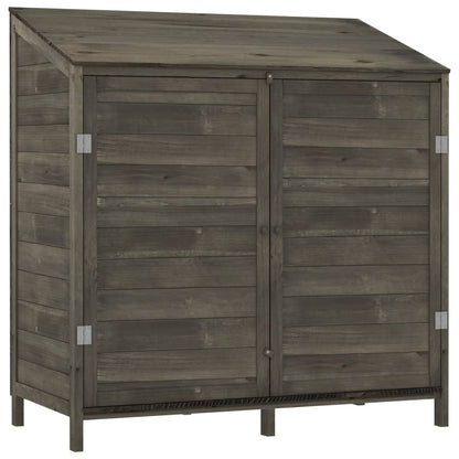 Capanno da Giardino Antracite 102x52x112cm Legno Massello Abete | homemem39