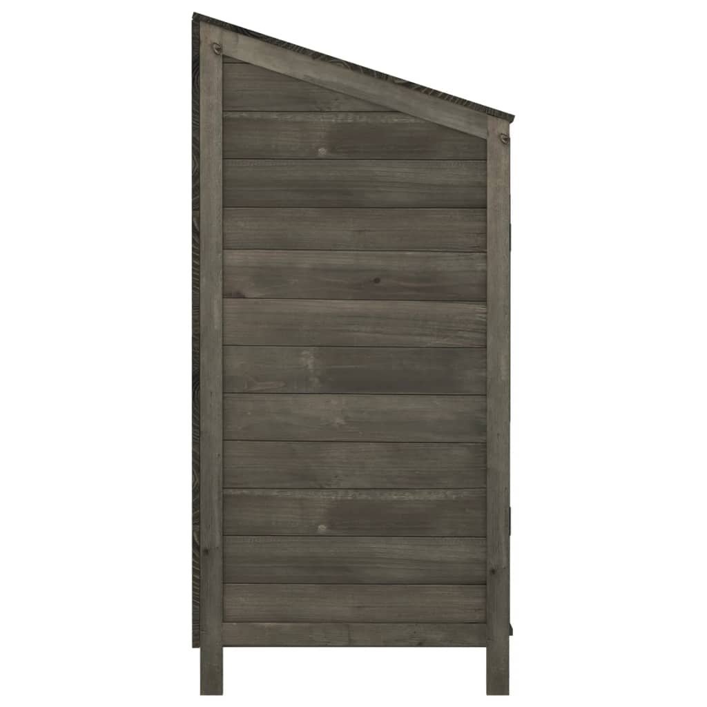 Capanno da Giardino Antracite 102x52x112cm Legno Massello Abete | homemem39