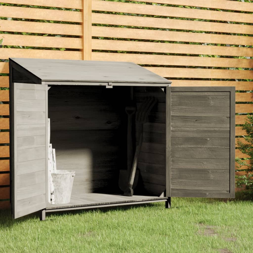 Capanno da Giardino Antracite 102x52x112cm Legno Massello Abete | homemem39