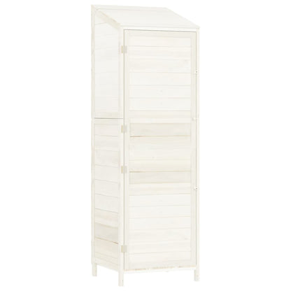 Capanno da Giardino Bianco 55x52x174,5 cm Legno Massello Abete - homemem39