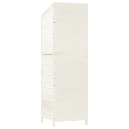 Capanno da Giardino Bianco 55x52x174,5 cm Legno Massello Abete - homemem39