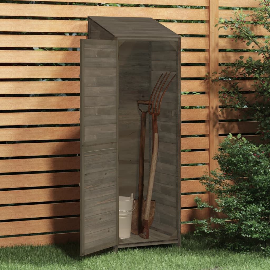 Capanno Giardino Antracite 55x52x174,5 cm Legno Massello Abete