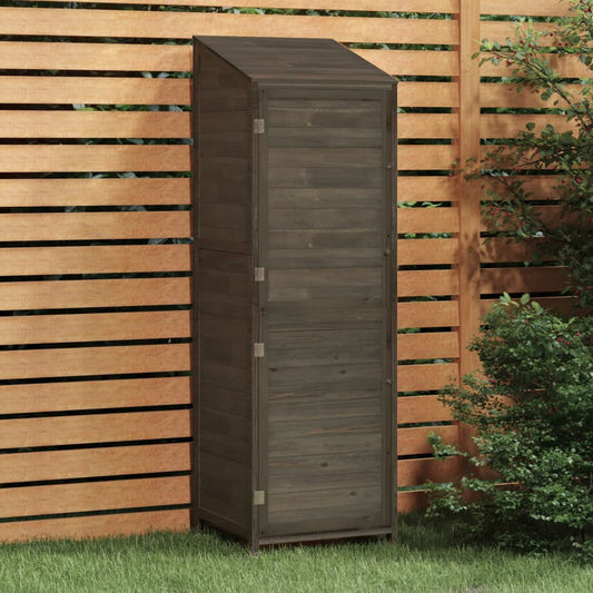 Anthracite Garden Shed 55x52x174.5 cm Solid Fir Wood