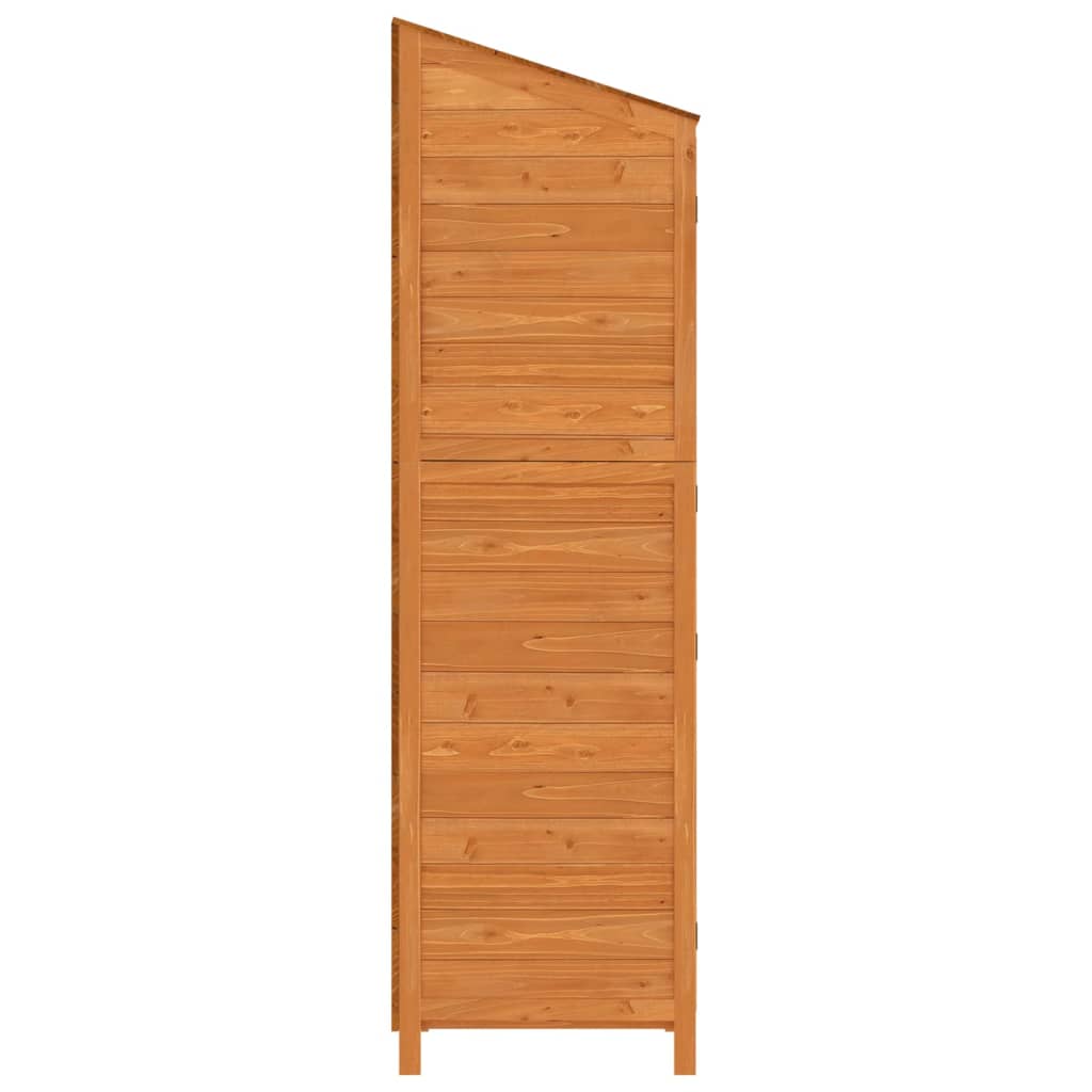 Capanno da Giardino Marrone 55x52x174,5 cm Legno Massello Abete - homemem39