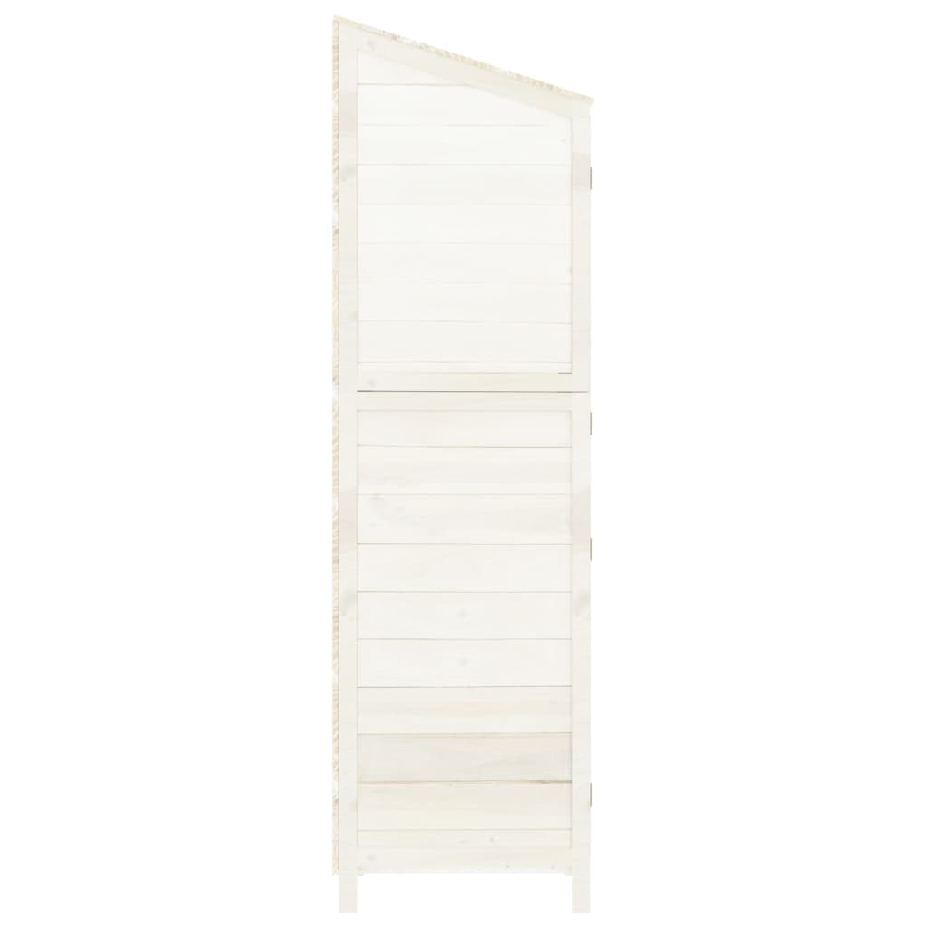 Capanno da Giardino Bianco 102x52x174,5 cm Legno Massello Abete | homemem39