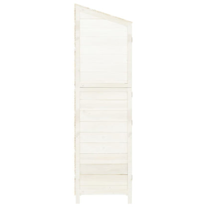 Capanno da Giardino Bianco 102x52x174,5 cm Legno Massello Abete | homemem39