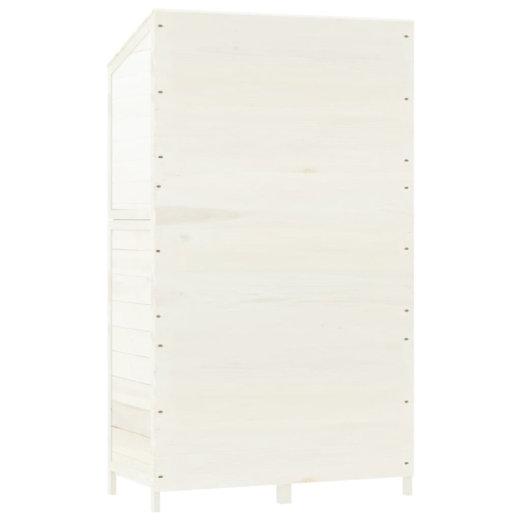 Capanno da Giardino Bianco 102x52x174,5 cm Legno Massello Abete | homemem39