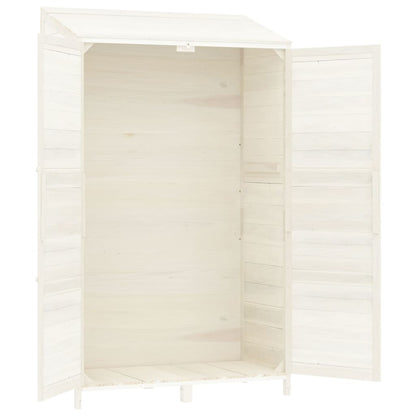 Capanno da Giardino Bianco 102x52x174,5 cm Legno Massello Abete | homemem39