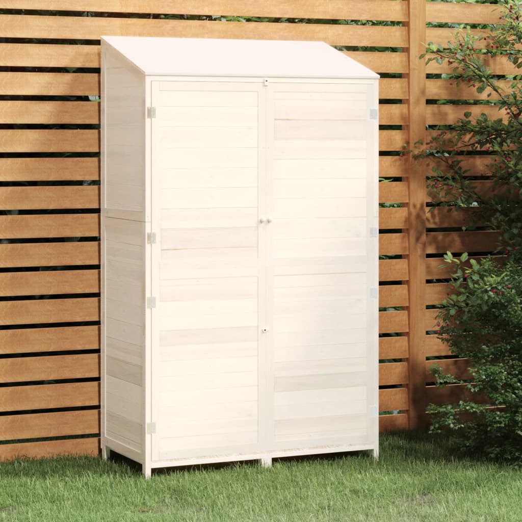 Capanno da Giardino Bianco 102x52x174,5 cm Legno Massello Abete | homemem39