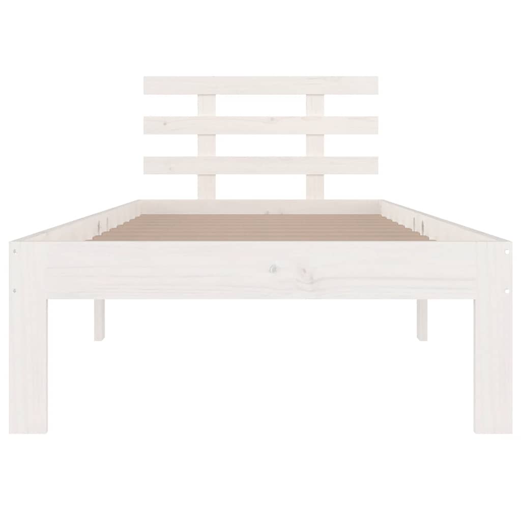 Giroletto Bianco in Legno Massello 75x190 cm Small Single | homemem39
