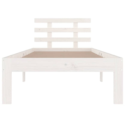 Giroletto Bianco in Legno Massello 75x190 cm Small Single | homemem39