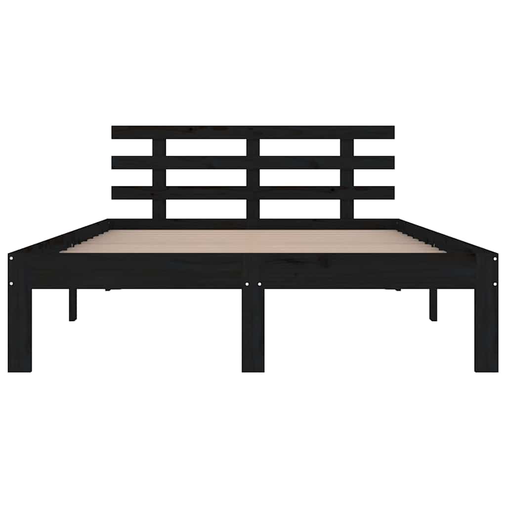 Giroletto Nero in Legno Massello 200x200 cm | homemem39