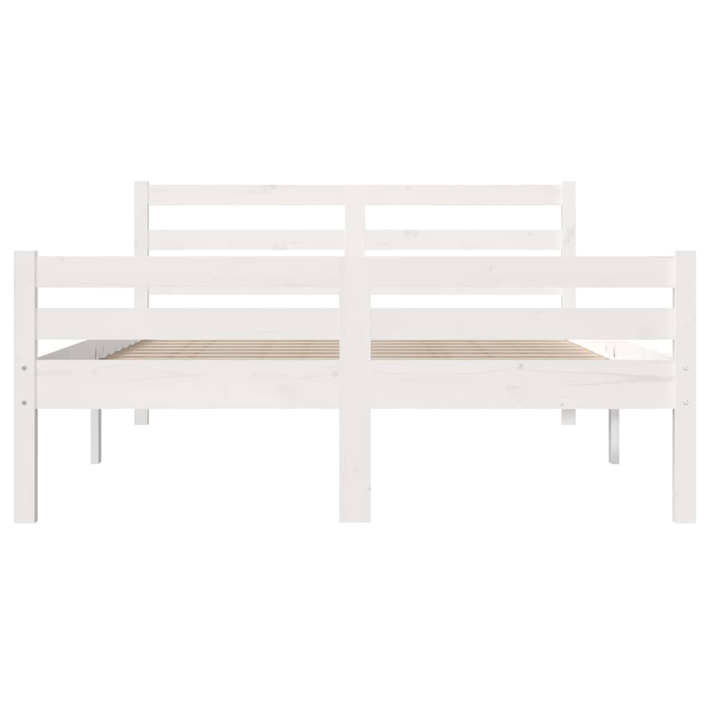 Giroletto Bianco in Legno Massello 135x190 cm Double | homemem39