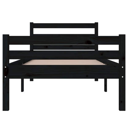 Giroletto Nero in Legno Massello 100x200 cm | homemem39