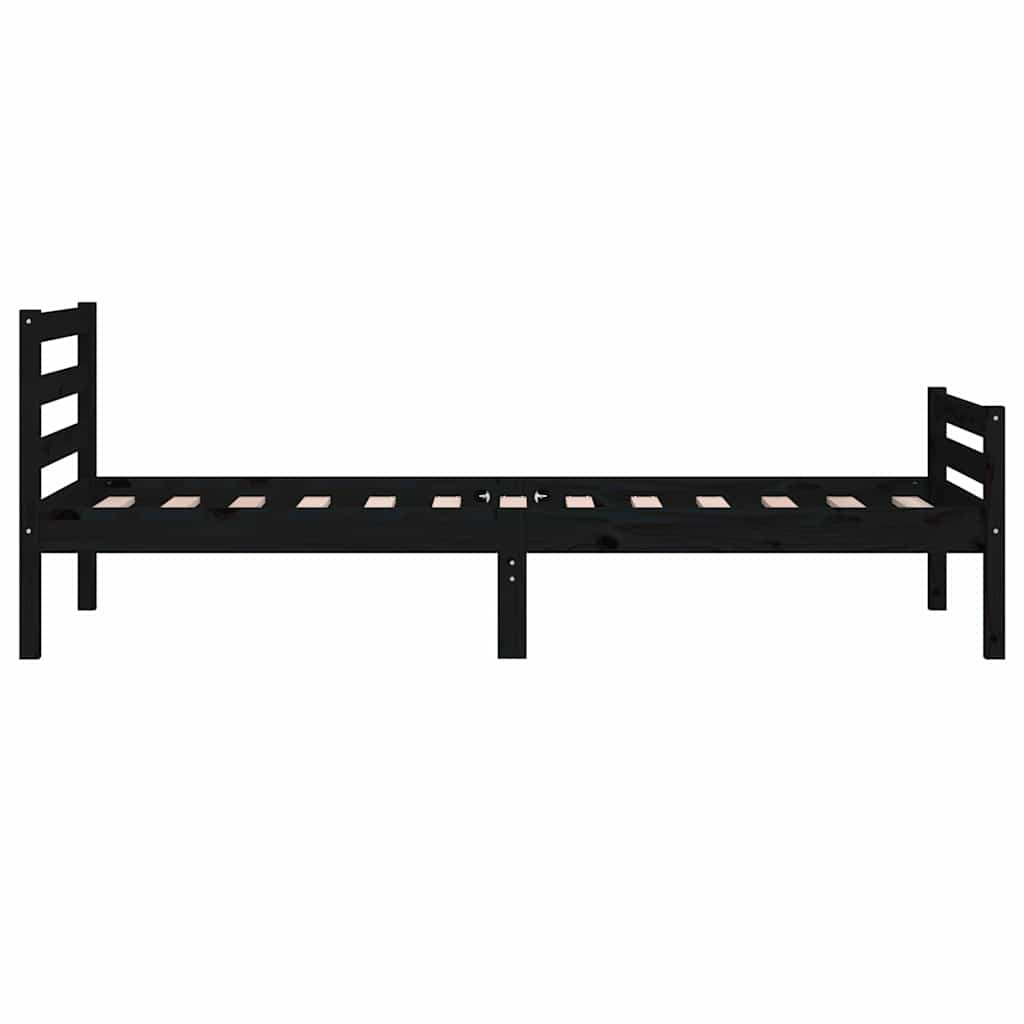 Giroletto Nero in Legno Massello 100x200 cm | homemem39