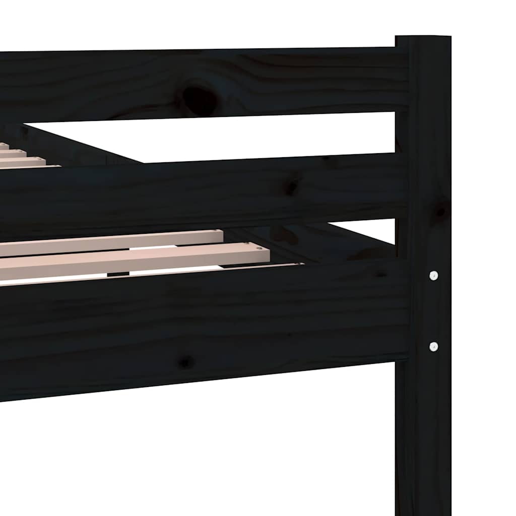 Giroletto Nero in Legno Massello 100x200 cm | homemem39