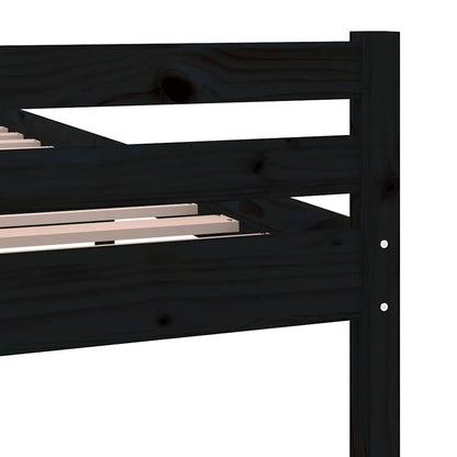 Giroletto Nero in Legno Massello 100x200 cm | homemem39