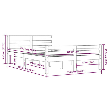 Giroletto in Legno Massello 150x200 cm King Size | homemem39