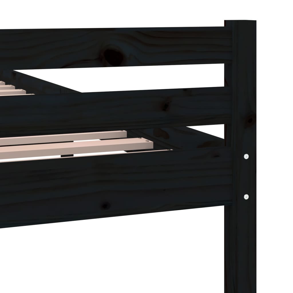 Giroletto Nero in Legno Massello 200x200 cm | homemem39