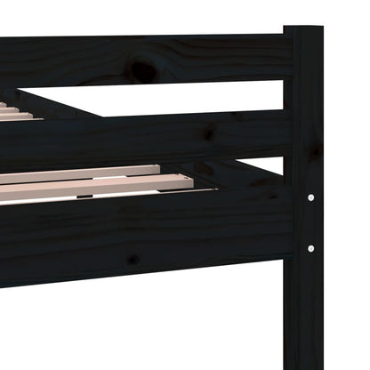 Giroletto Nero in Legno Massello 200x200 cm | homemem39