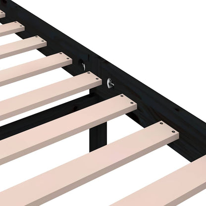 Giroletto Nero in Legno Massello 200x200 cm | homemem39