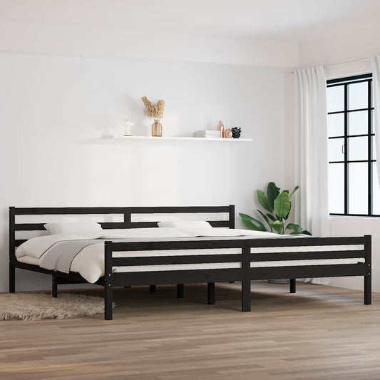 Giroletto Nero in Legno Massello 200x200 cm | homemem39
