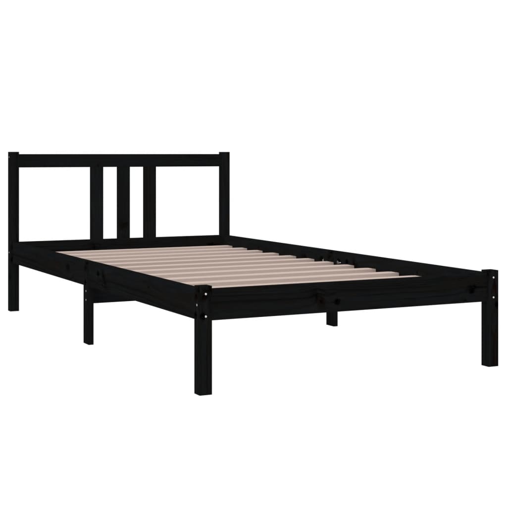 Giroletto Nero in Legno Massello 100x200 cm | homemem39