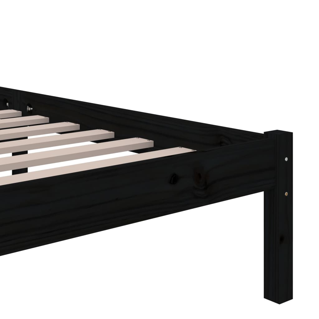 Giroletto Nero in Legno Massello 100x200 cm | homemem39