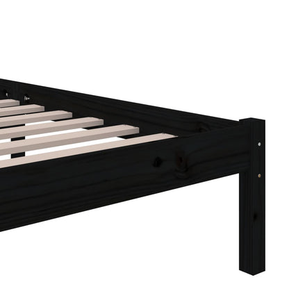 Giroletto Nero in Legno Massello 100x200 cm | homemem39