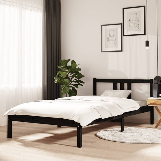 Giroletto Nero in Legno Massello 100x200 cm | homemem39