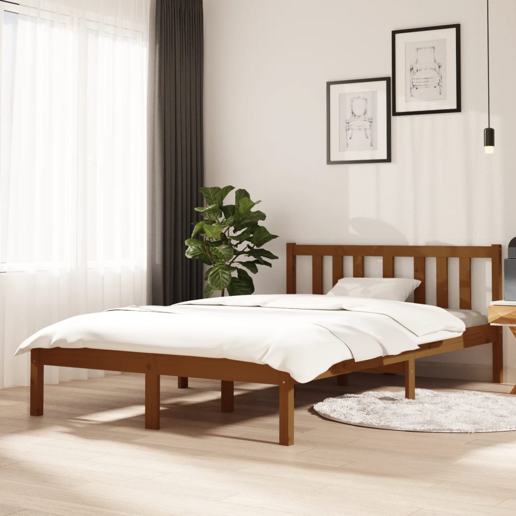 Giroletto senza Materasso Ambrato in Legno di Pino 120x200 cm | homemem39