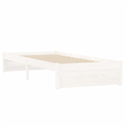 Giroletto Bianco in Legno Massello 75x190 cm Small Single | homemem39