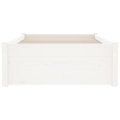 Giroletto Bianco in Legno Massello 75x190 cm Small Single - homemem39