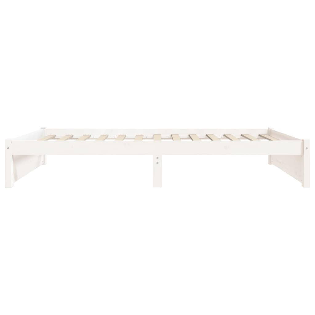 Giroletto Bianco in Legno Massello 75x190 cm Small Single - homemem39