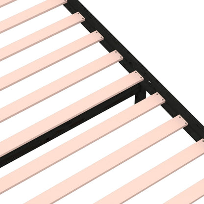 Giroletto in Legno Massello Nero 75x190 cm Small Single - homemem39