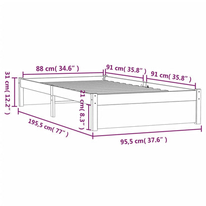 Giroletto Ambra in Legno Massello 90x190 cm Single | homemem39