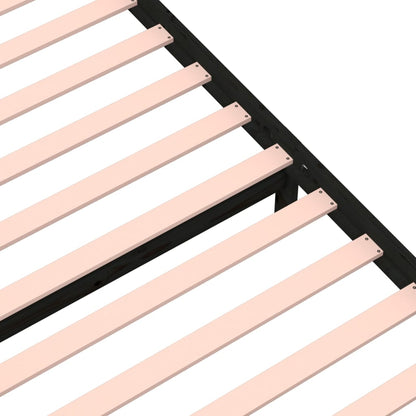 Giroletto Nero in Legno Massello 90x190 cm Single - homemem39