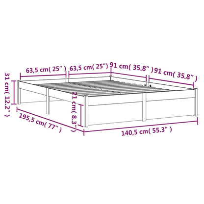 Giroletto in Legno Massello 135x190 cm Double