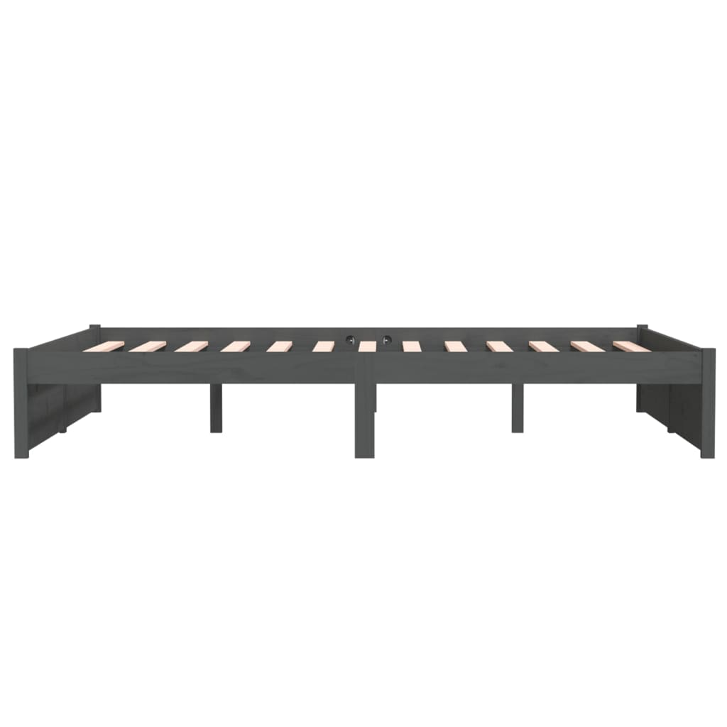 Giroletto Grigio in Legno Massello 135x190 cm Double - homemem39