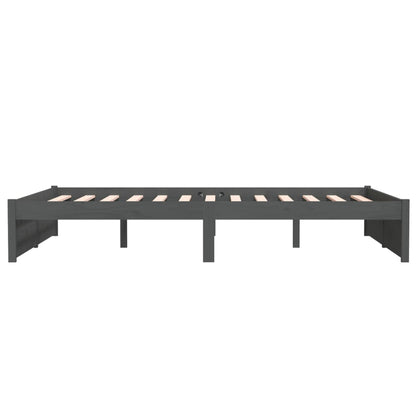 Giroletto Grigio in Legno Massello 135x190 cm Double - homemem39