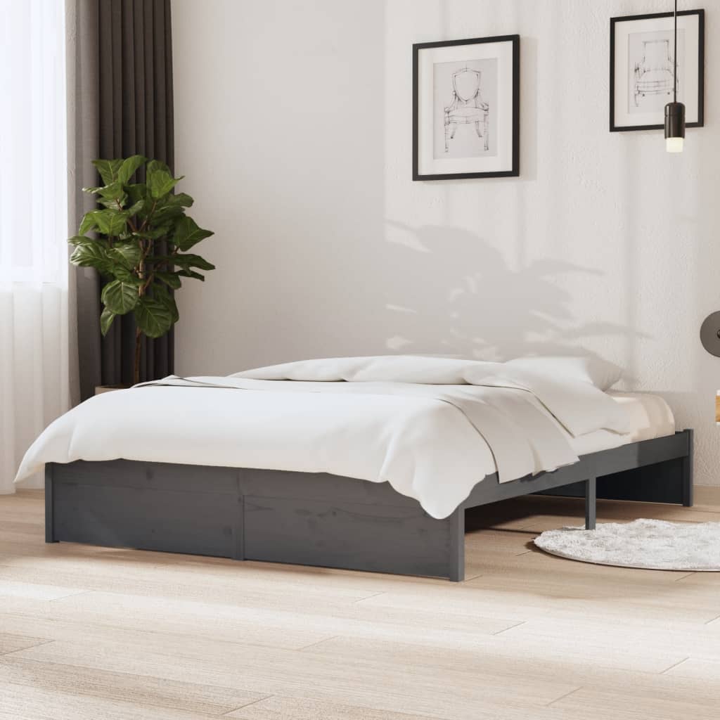 Giroletto Grigio in Legno Massello 140x190 cm | homemem39