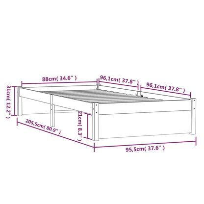 Giroletto in Legno Massello 90x200 cm