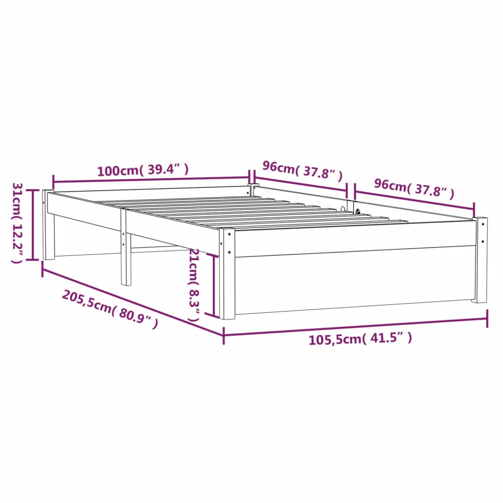 Giroletto in Legno Massello 100x200 cm