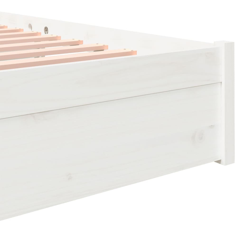 Giroletto Bianco in Legno Massello 150x200 cm King Size - homemem39