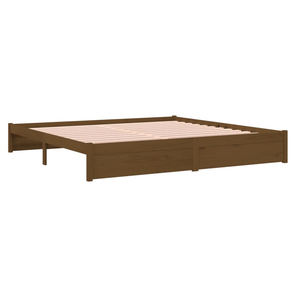 Giroletto senza Materaso Ambra in Legno Massello 200x200 cm | homemem39