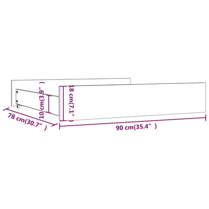 Cassettoni da Letto 2 pz Bianchi in Legno Massello di Pino