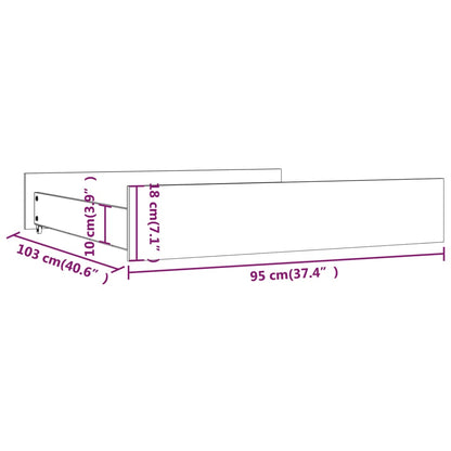 Cassettoni da Letto 2 pz in Legno Massello di Pino